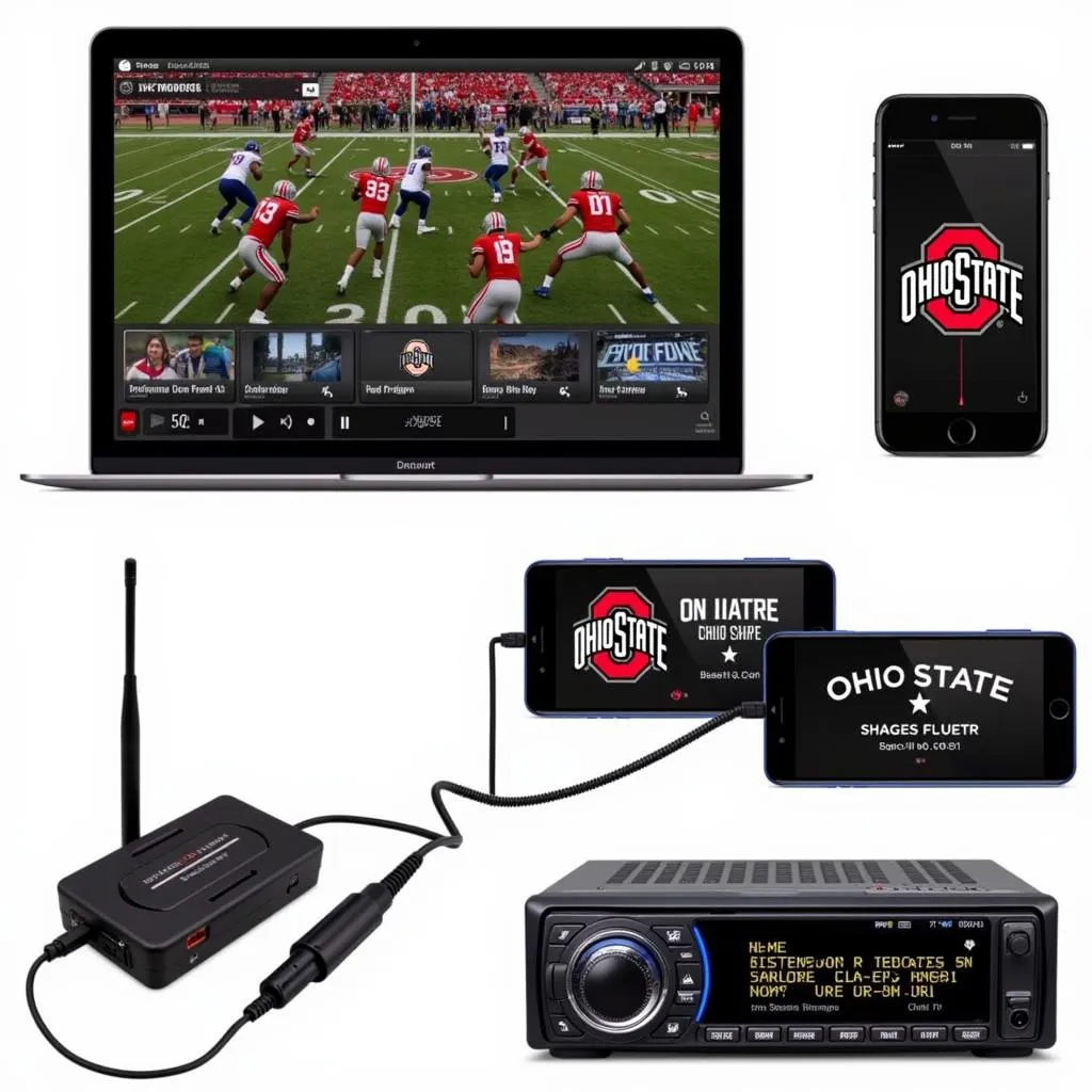 Different devices to listen to Ohio State Football live stream radio