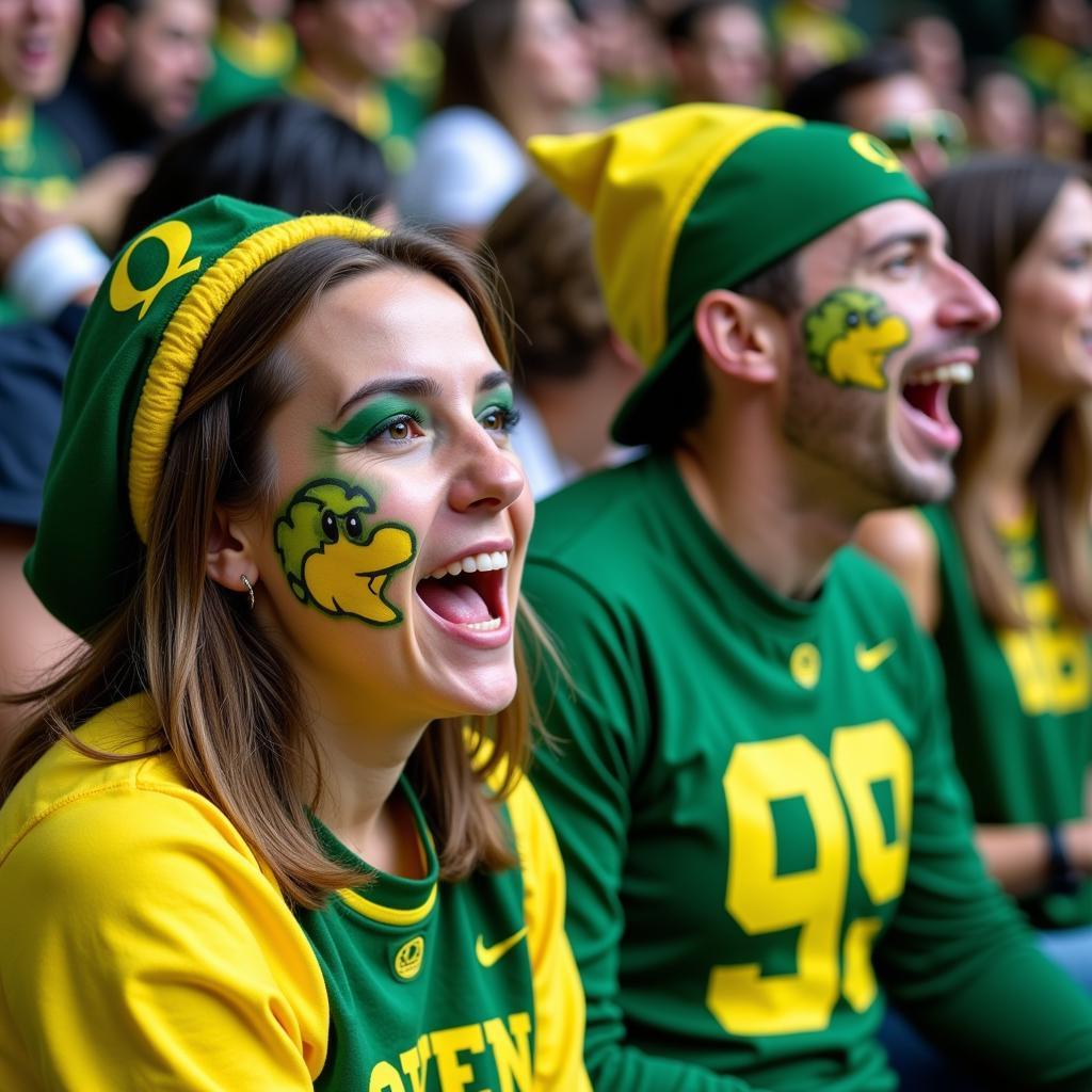 Oregon Ducks Fans at Autzen Stadium