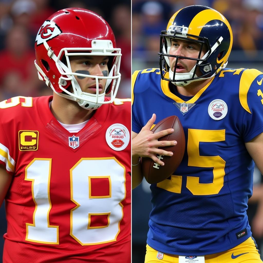 Patrick Mahomes và Matthew Stafford đối đầu