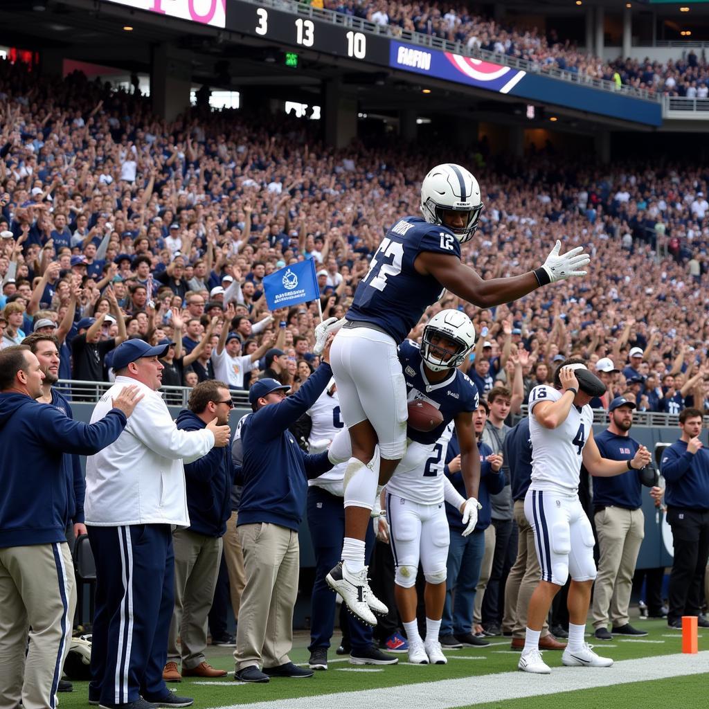 Cổ động viên Penn State Nittany Lions ăn mừng chiến thắng