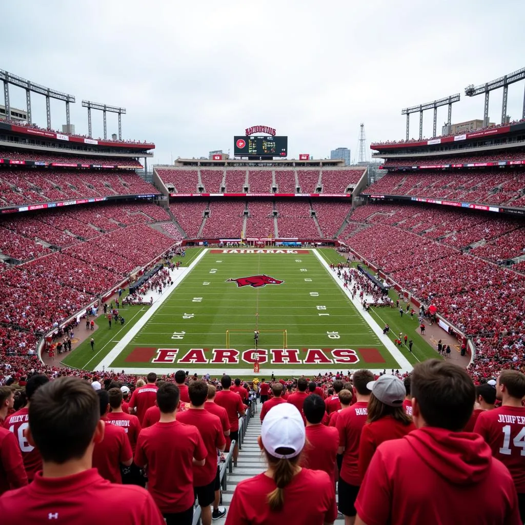 Razorback Stadium in Fayetteville, AR