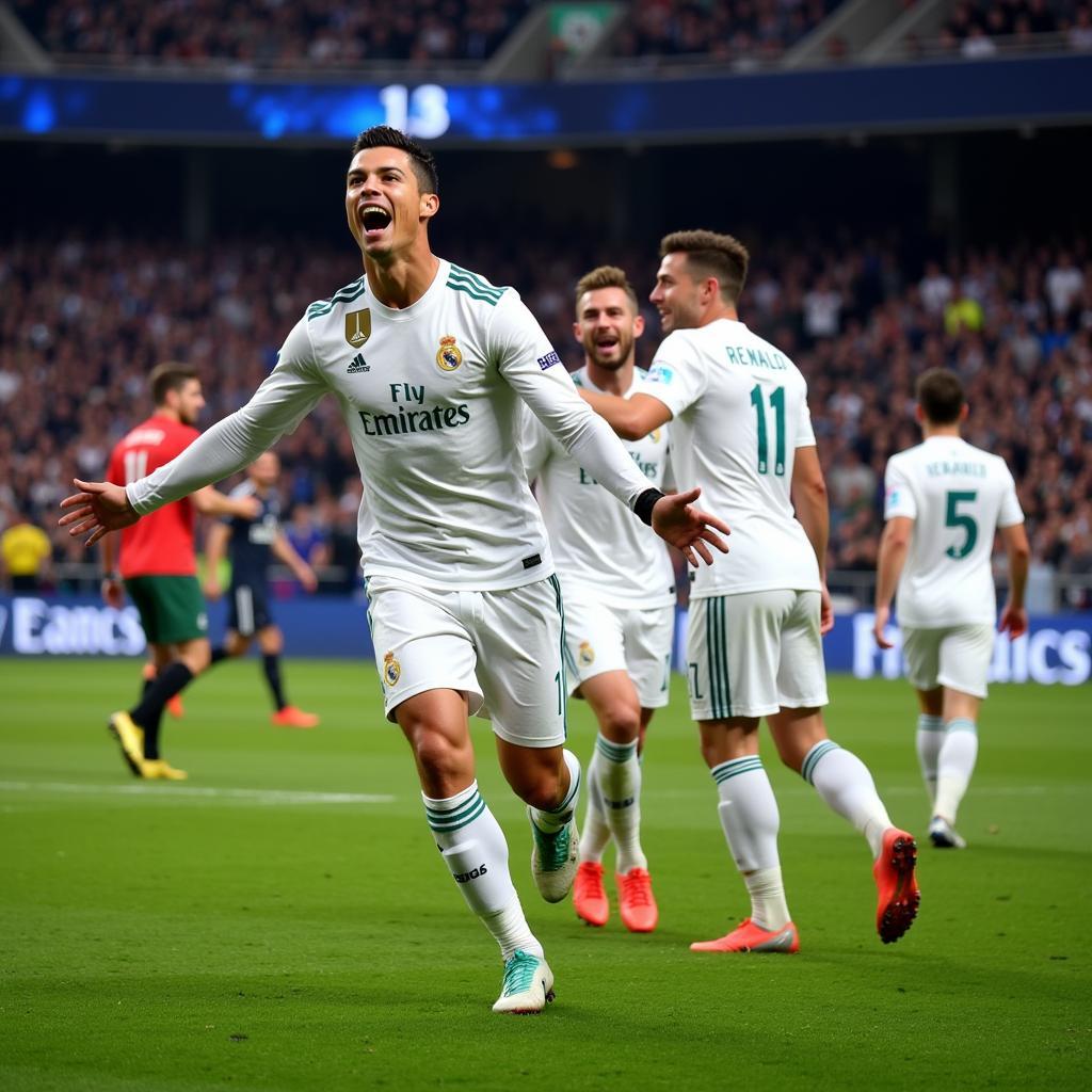 Cristiano Ronaldo celebrating a goal