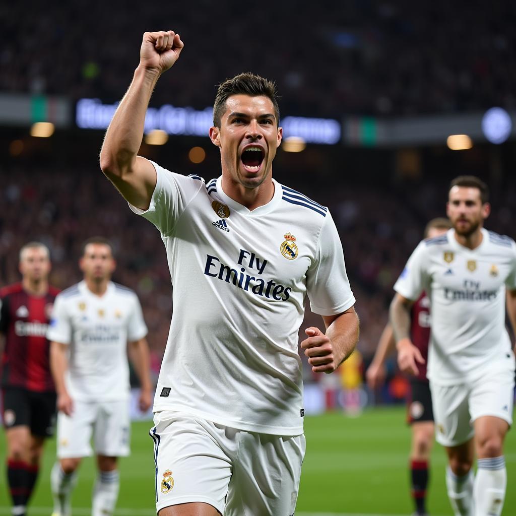 Cristiano Ronaldo celebrating a goal