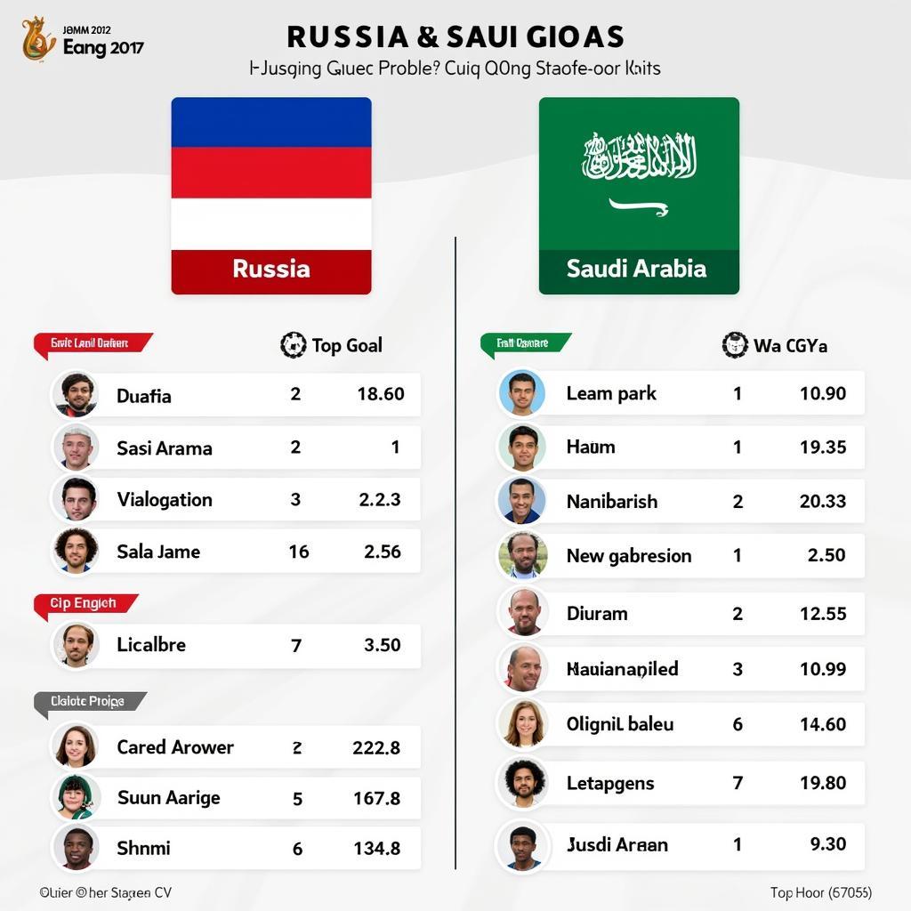 Russia and Saudi Arabia Football Teams Analysis