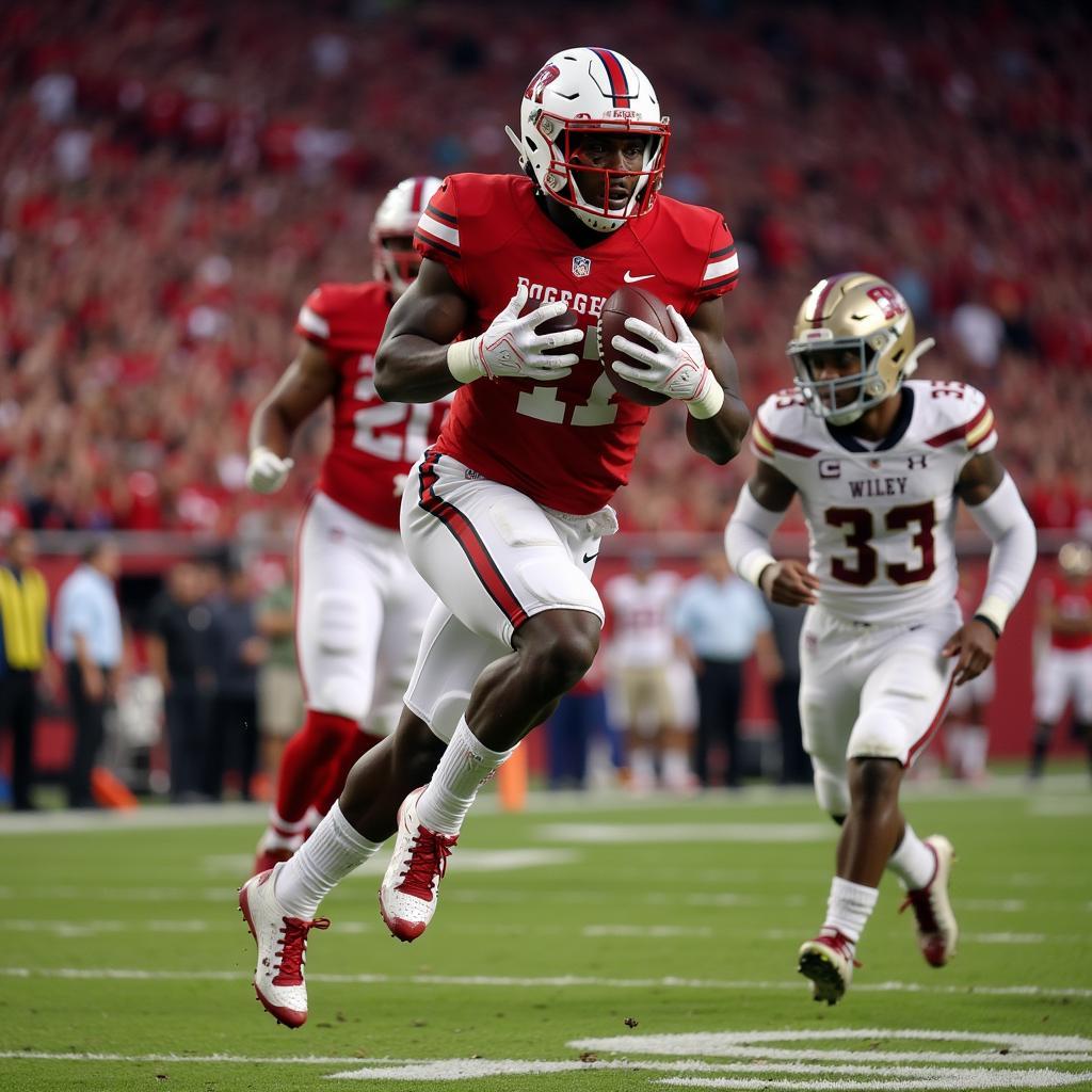 Rutgers Football Player Scoring Touchdown