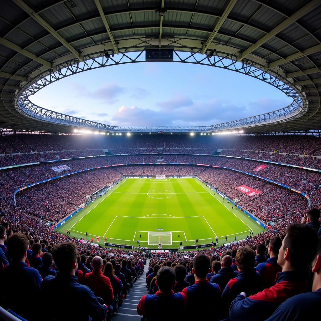 Cổ động viên cuồng nhiệt trên sân Parc des Princes