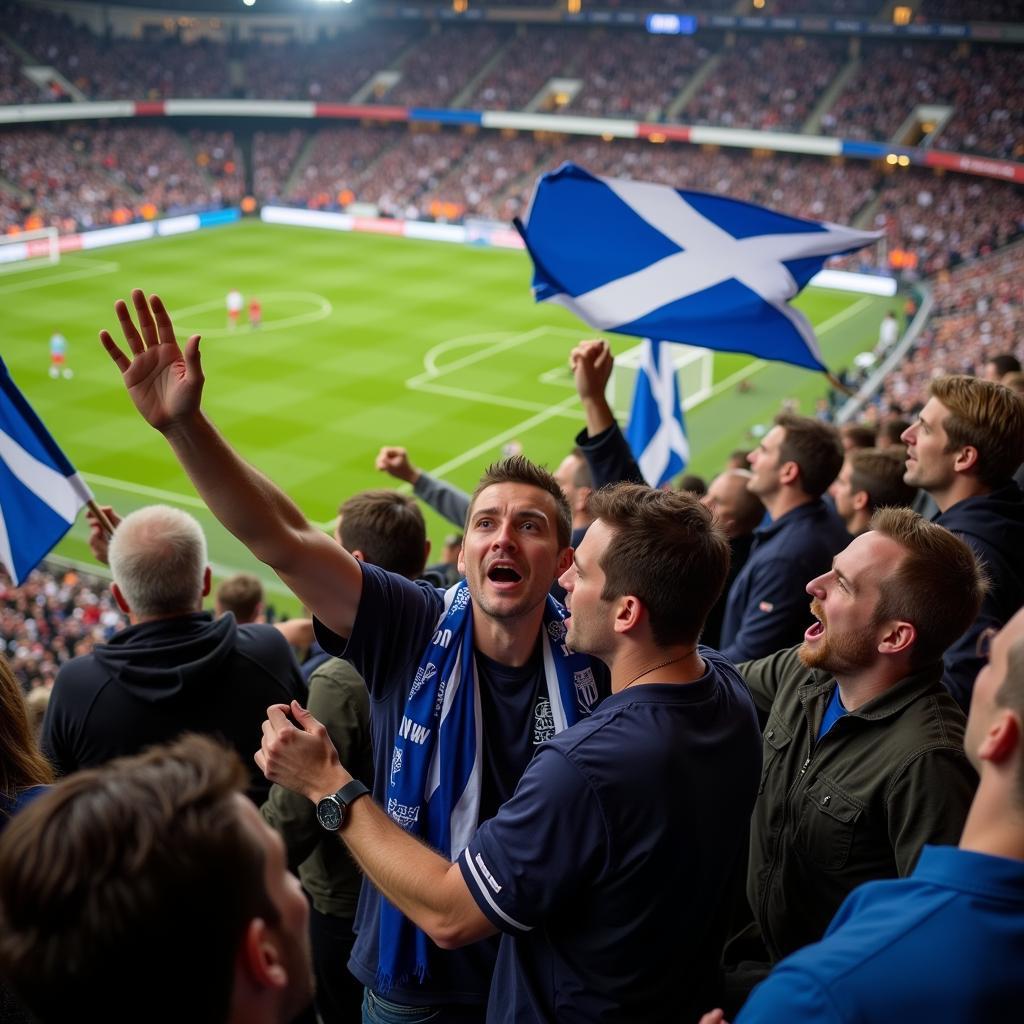 Scottish Fans Celebrating