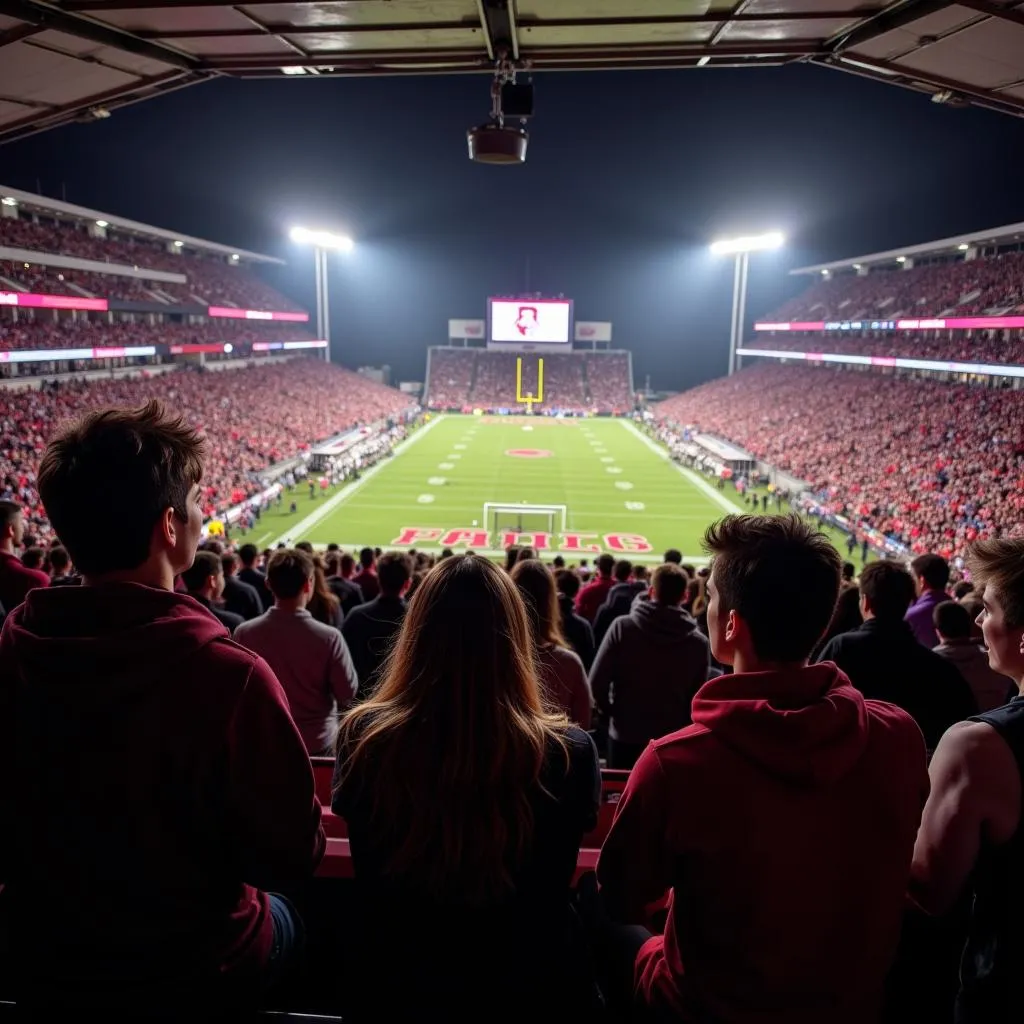 Fordham Students Gathering to Watch Football