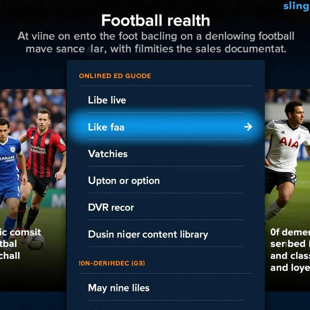 Sling TV Football Features