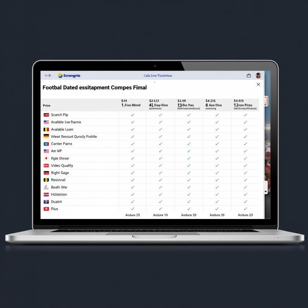 Comparing football live streaming subscription plans