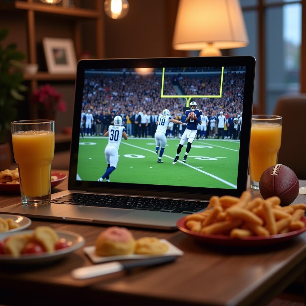 Streaming ABC Football Live on a Laptop