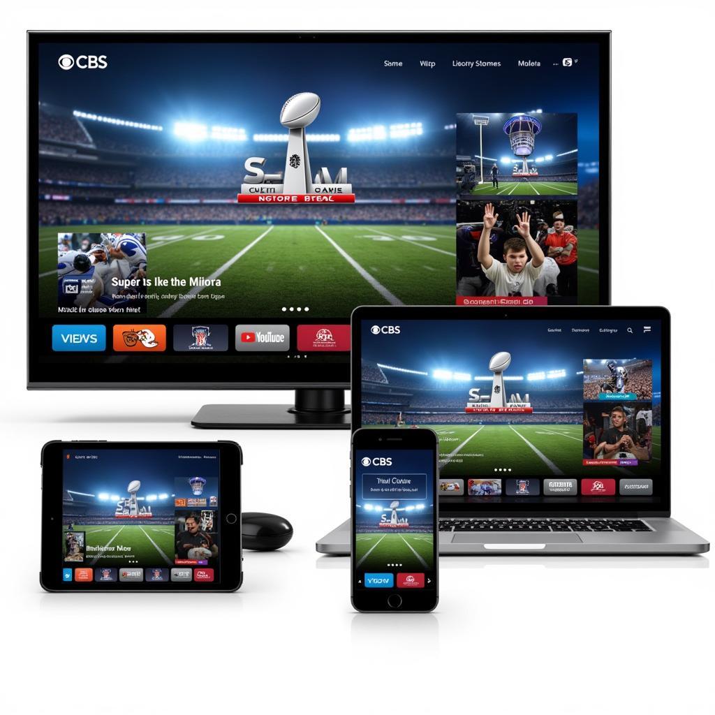 Streaming CBS Live Football Super Bowl on Multiple Devices