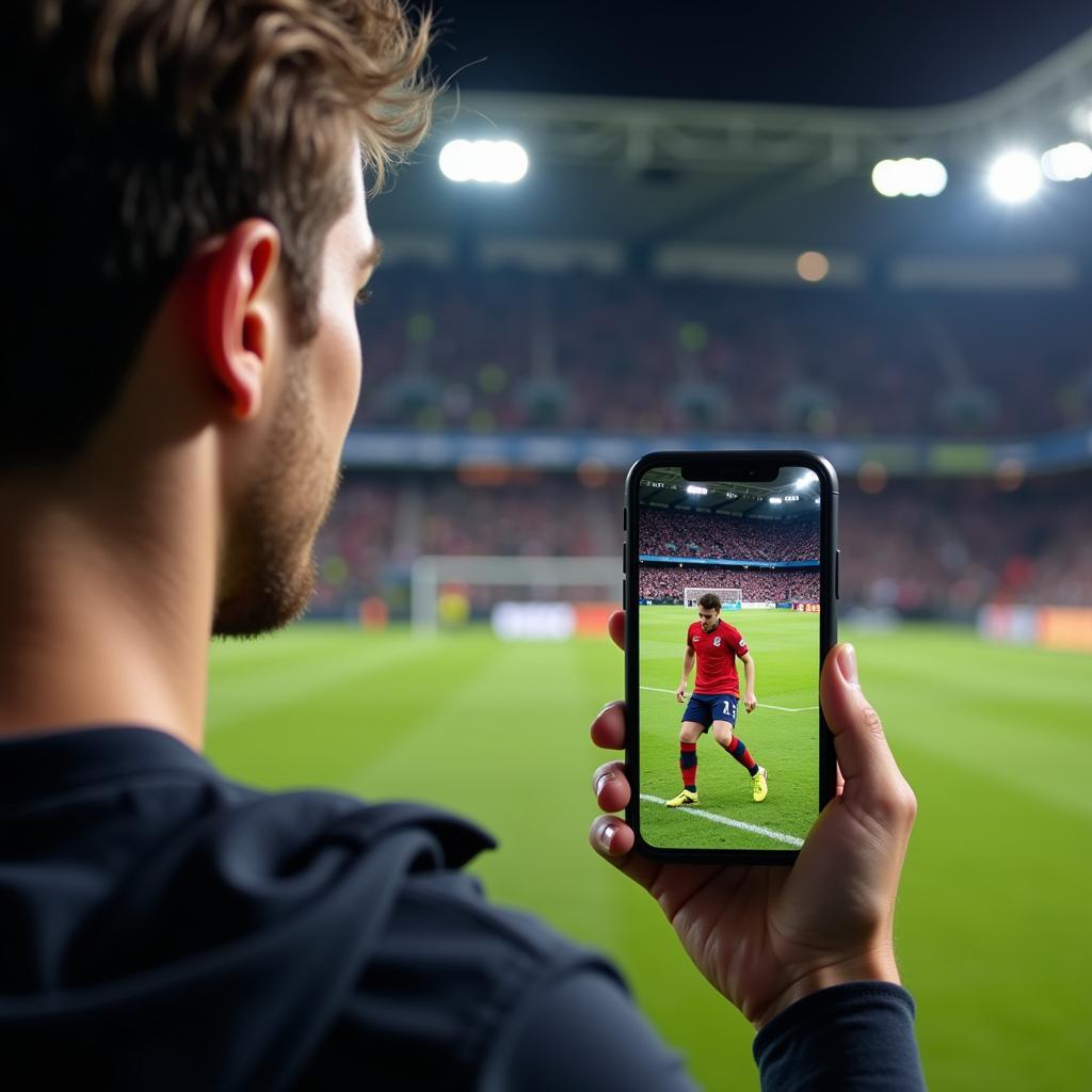 Streaming live football on a smartphone