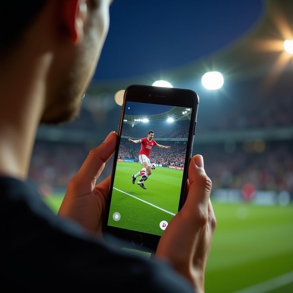 Streaming live football on a smartphone