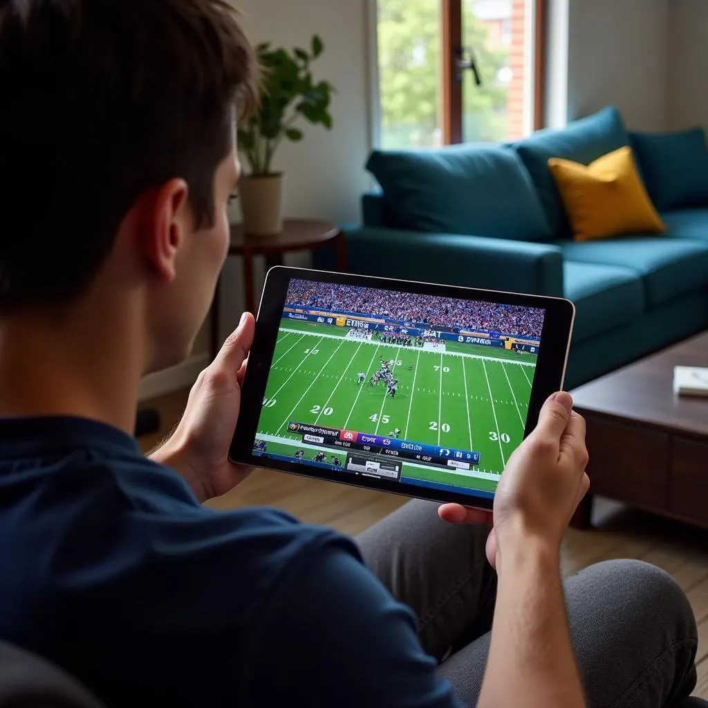 Streaming NFL games on a tablet