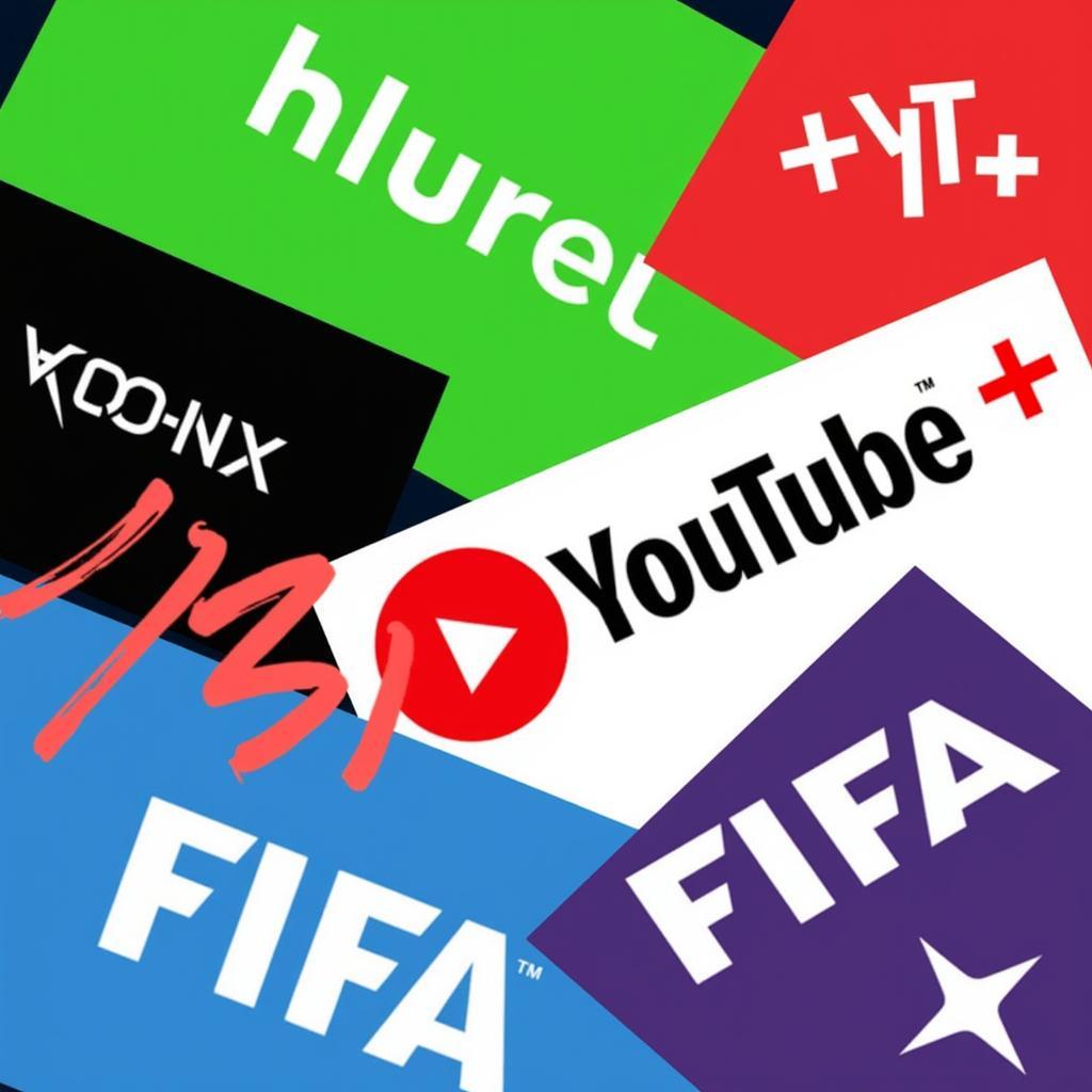 Various streaming platform logos on a screen