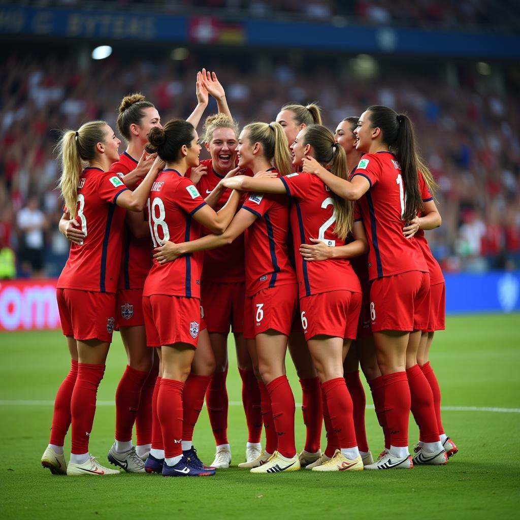 England Women's Football Team Winning a Championship