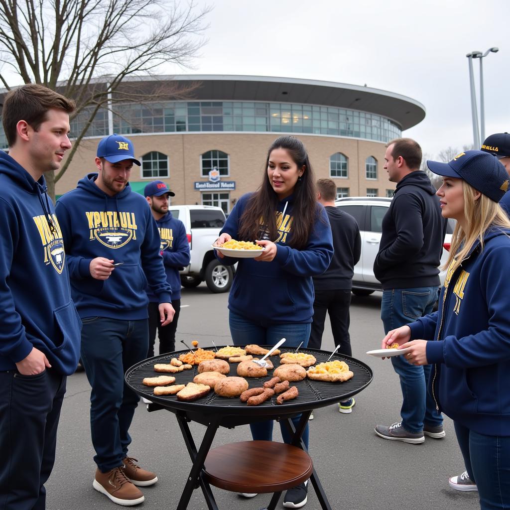 Tailgating Scene Before Akron Football Game