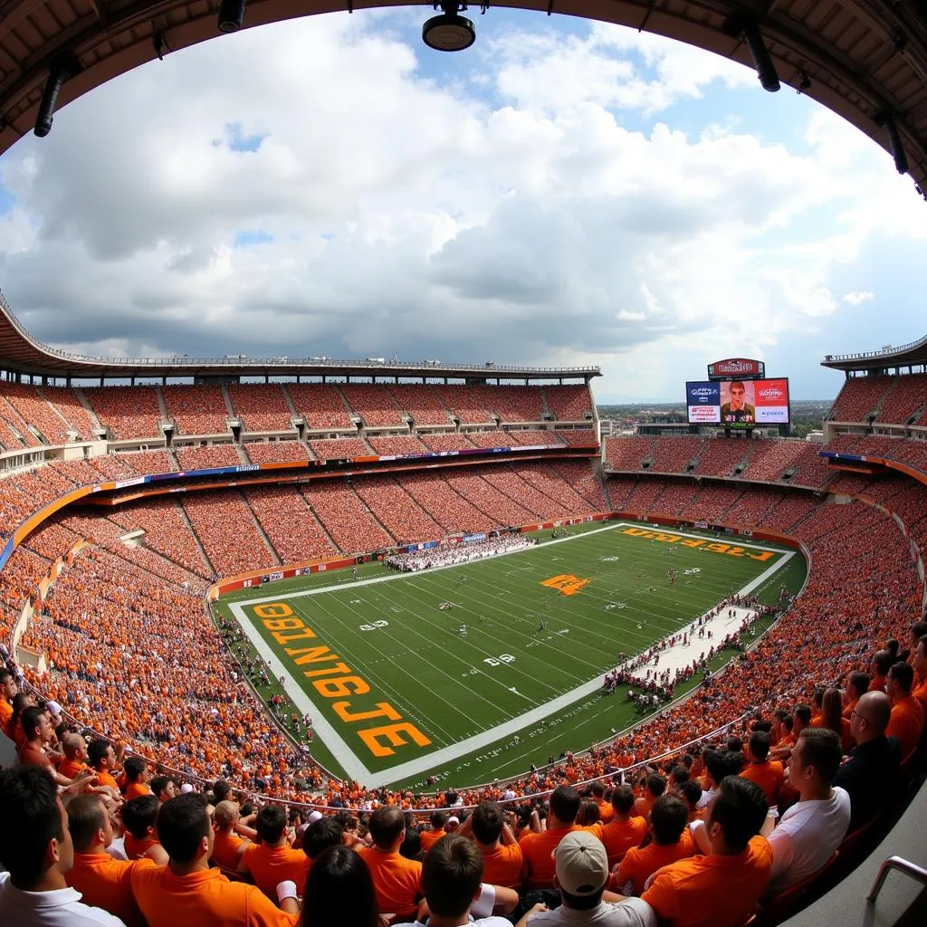 View of a packed Neyland Stadium during a Tennessee Volunteers football game