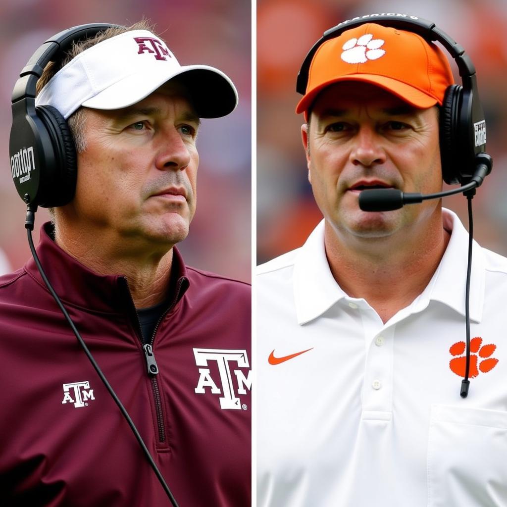 Texas A&M vs Clemson Coaches