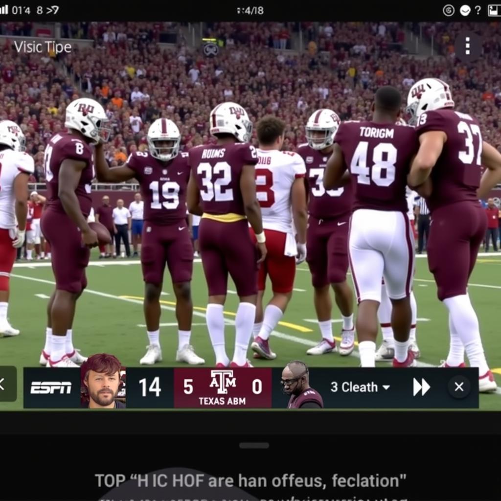 Texas A&M Football Live Streaming on ESPN