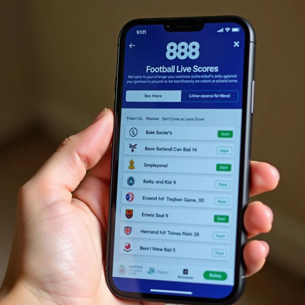 Theo dõi tỷ số bóng đá trực tuyến trên điện thoại