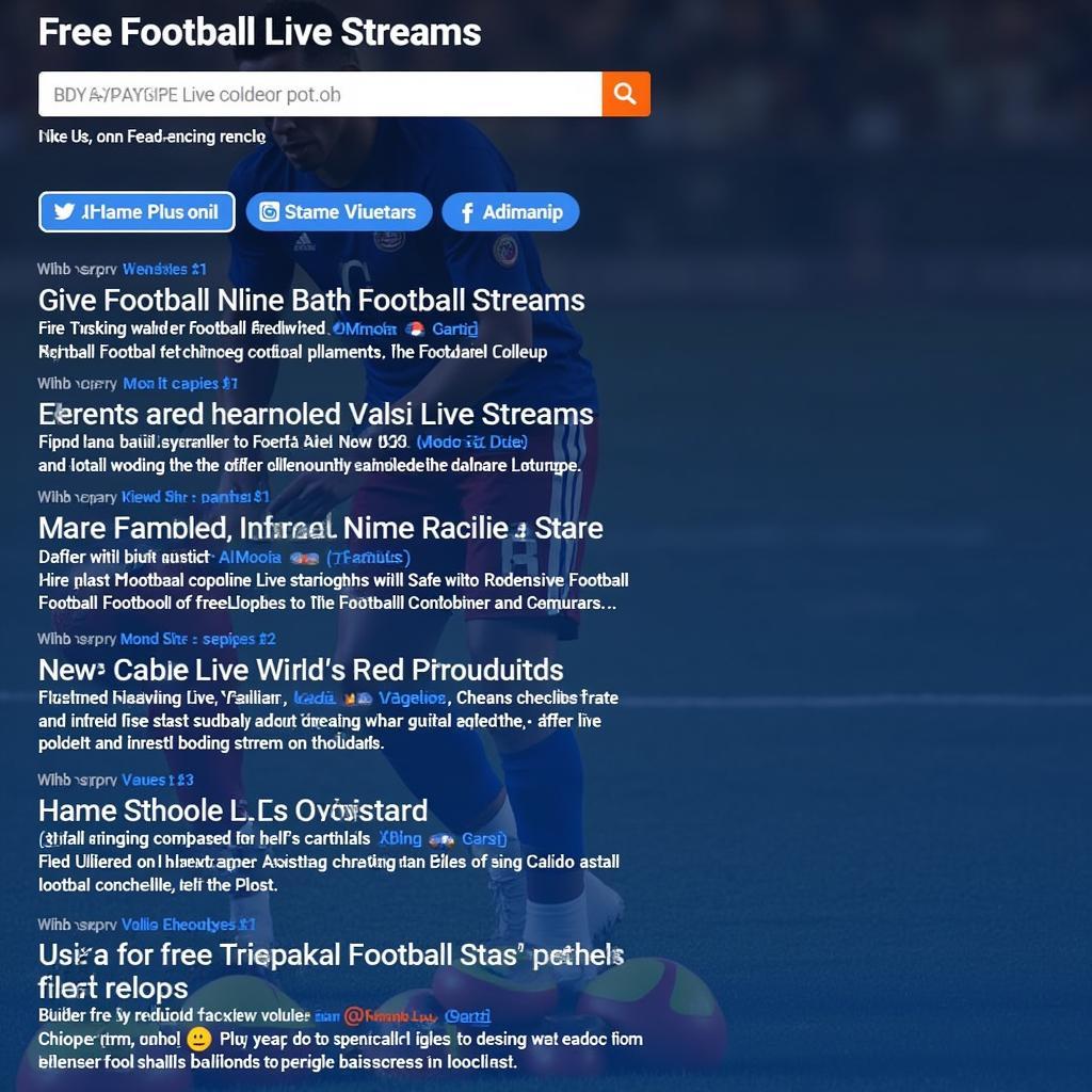 Find Free Live Football Streams