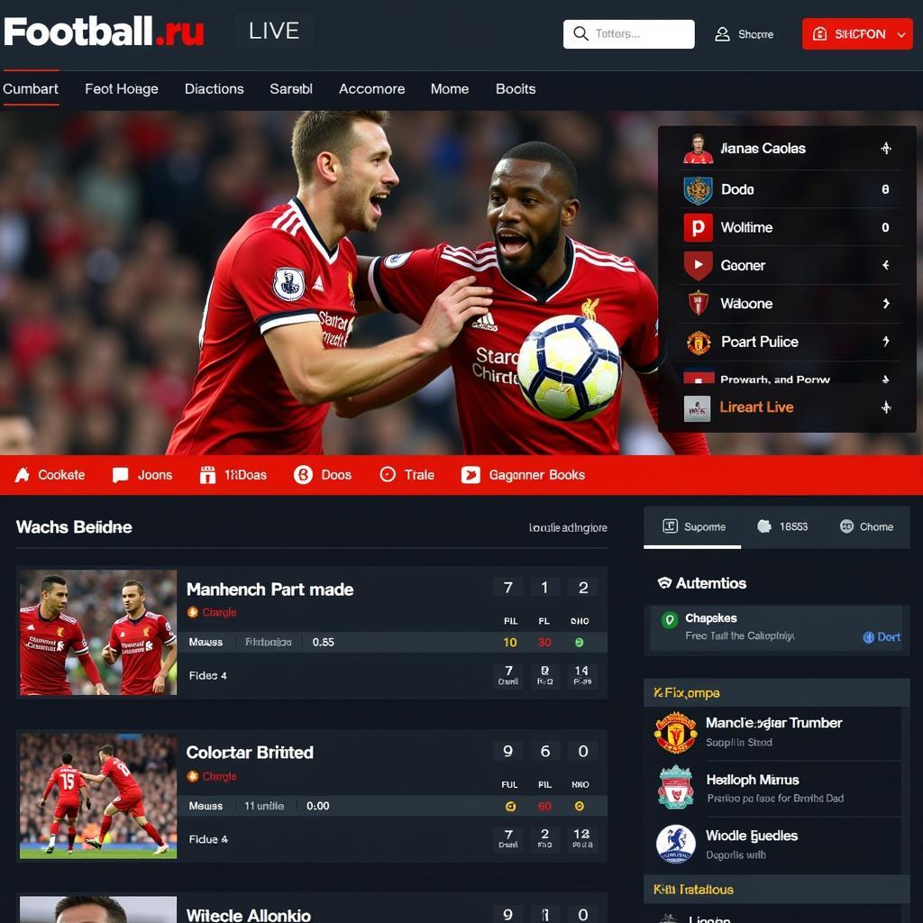 Trực tiếp bóng đá football.ru live