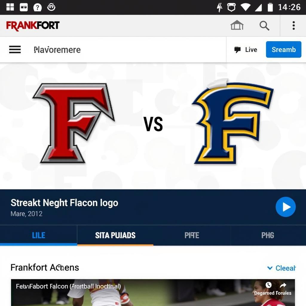 Frankfort Falcon Football Live Stream