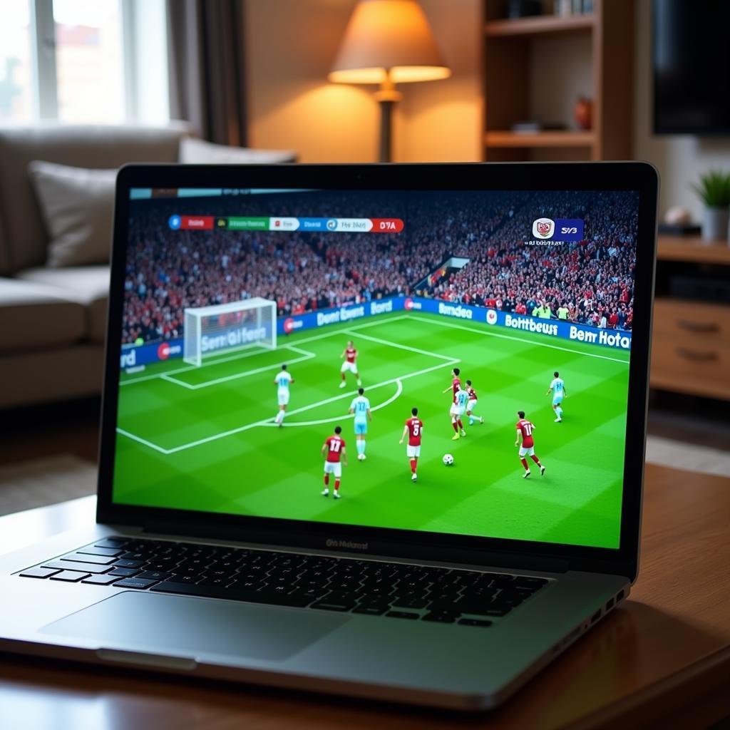 Free live football streaming on a laptop