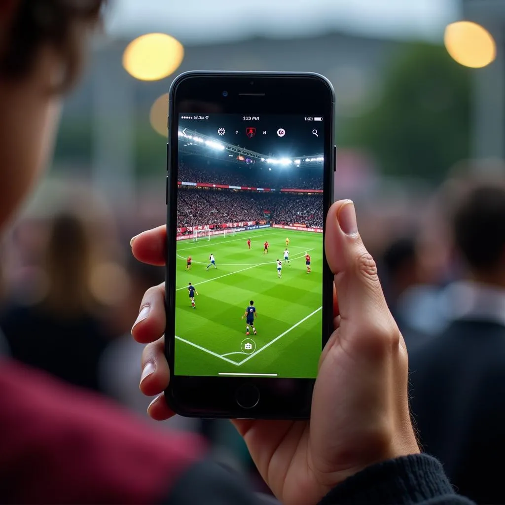 Live Premier League football on a smartphone