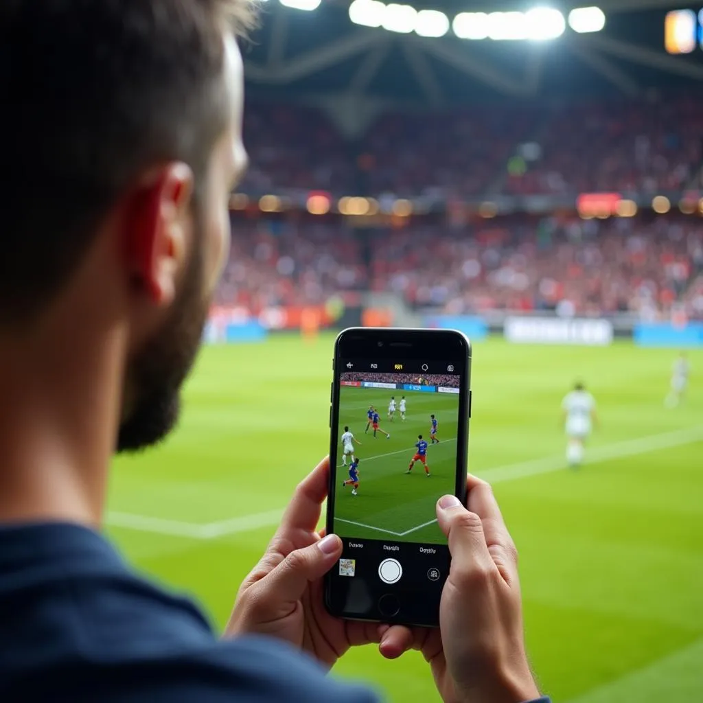 Live football on smartphone