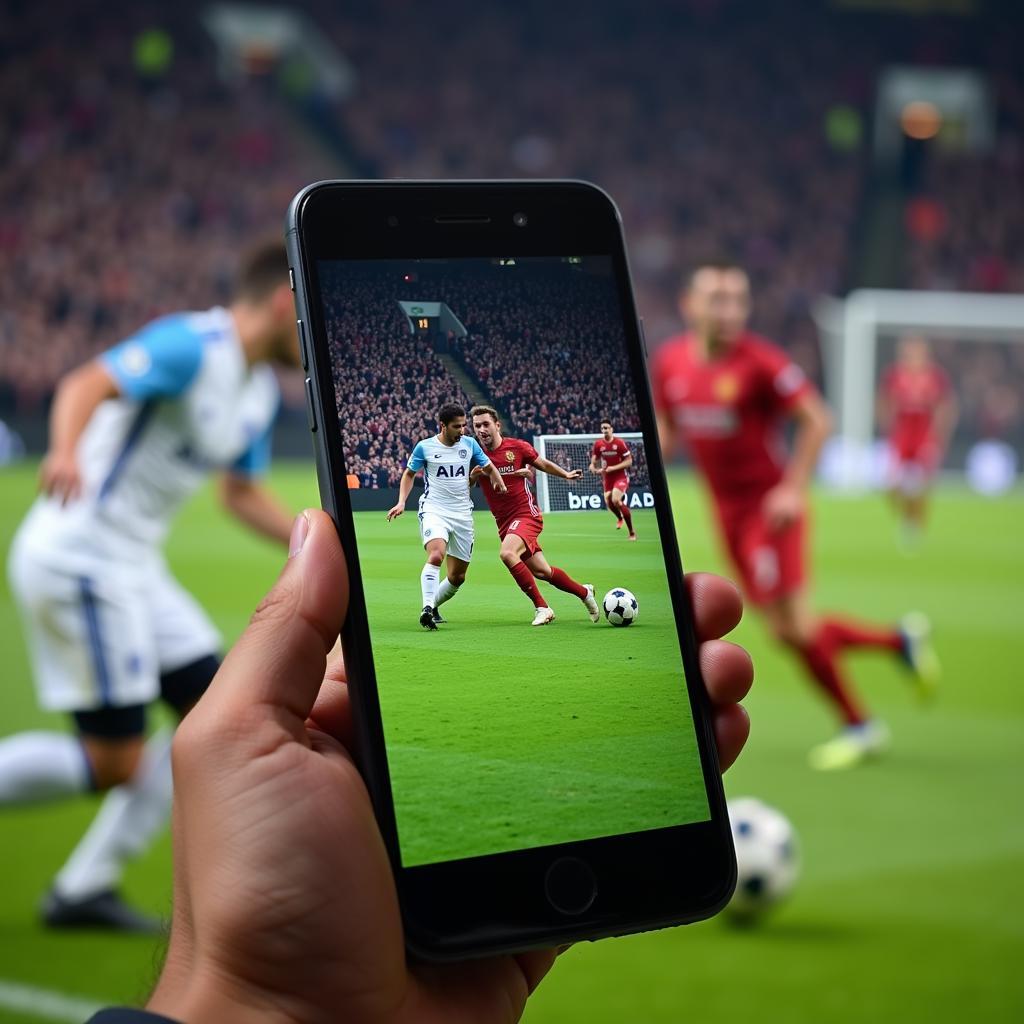 Live football streaming on smartphone