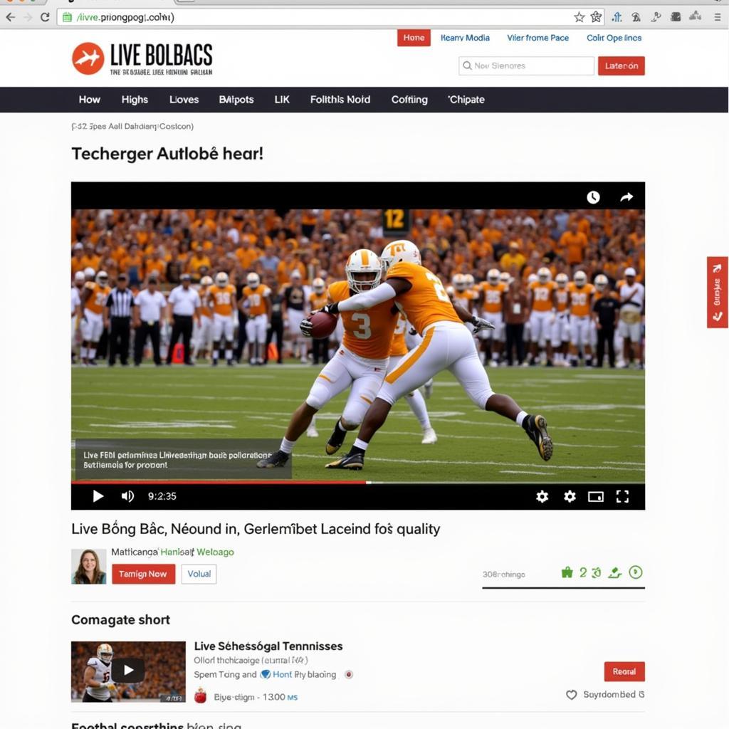 UT Football Live Stream