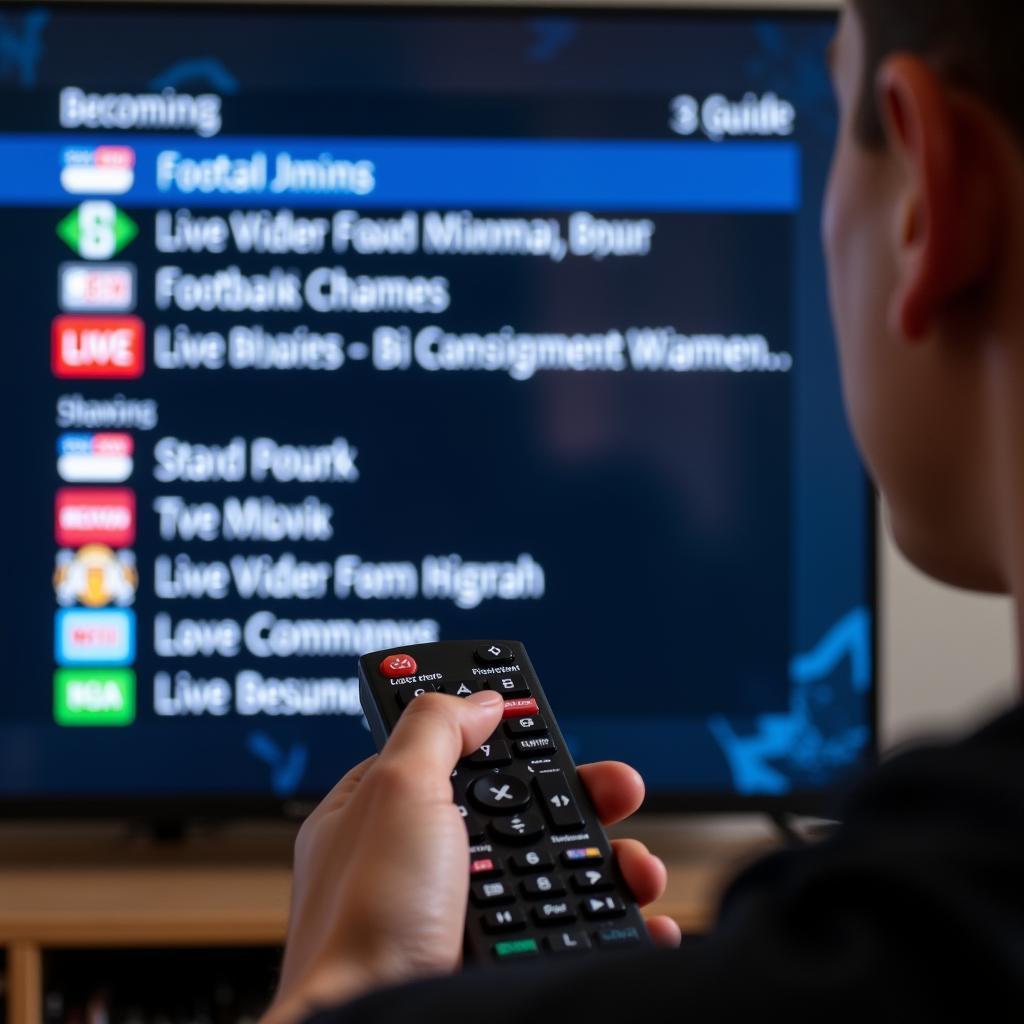 Live football streaming on cable TV