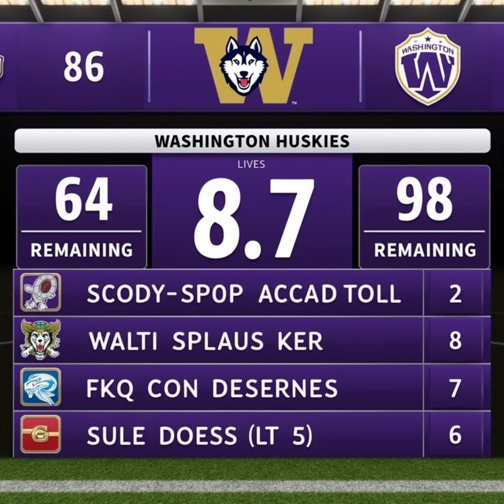 Tỷ Số Bóng Đá Washington Huskies