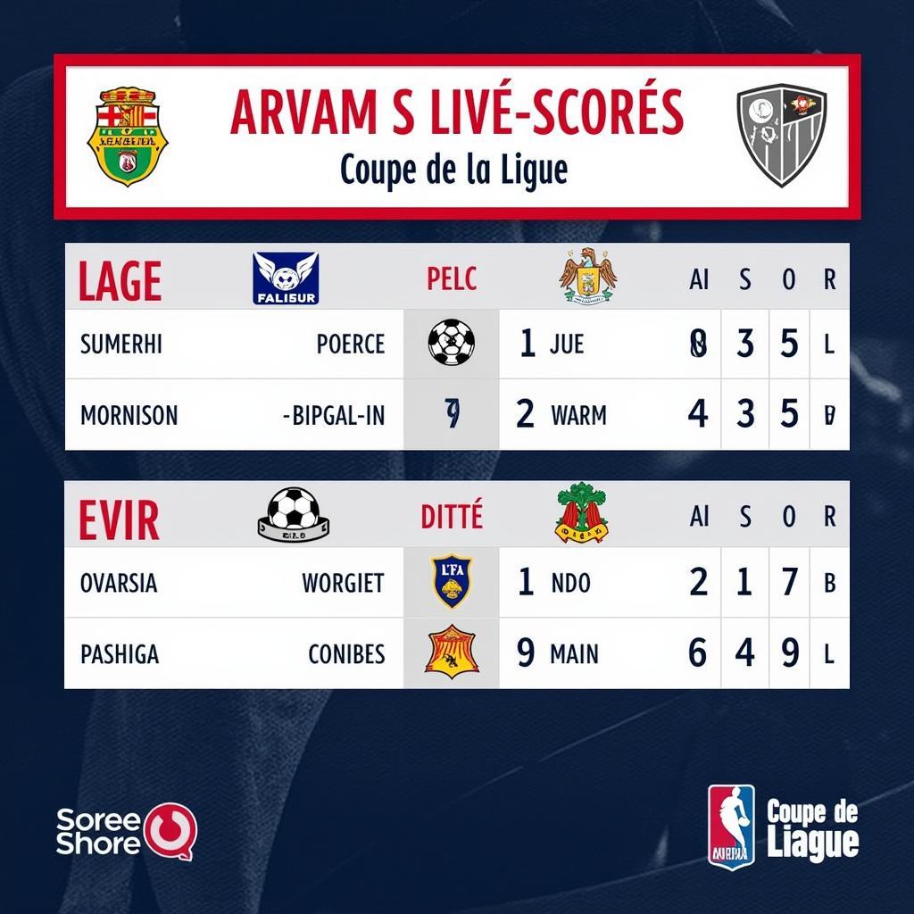 Live Scores Coupe de la Ligue