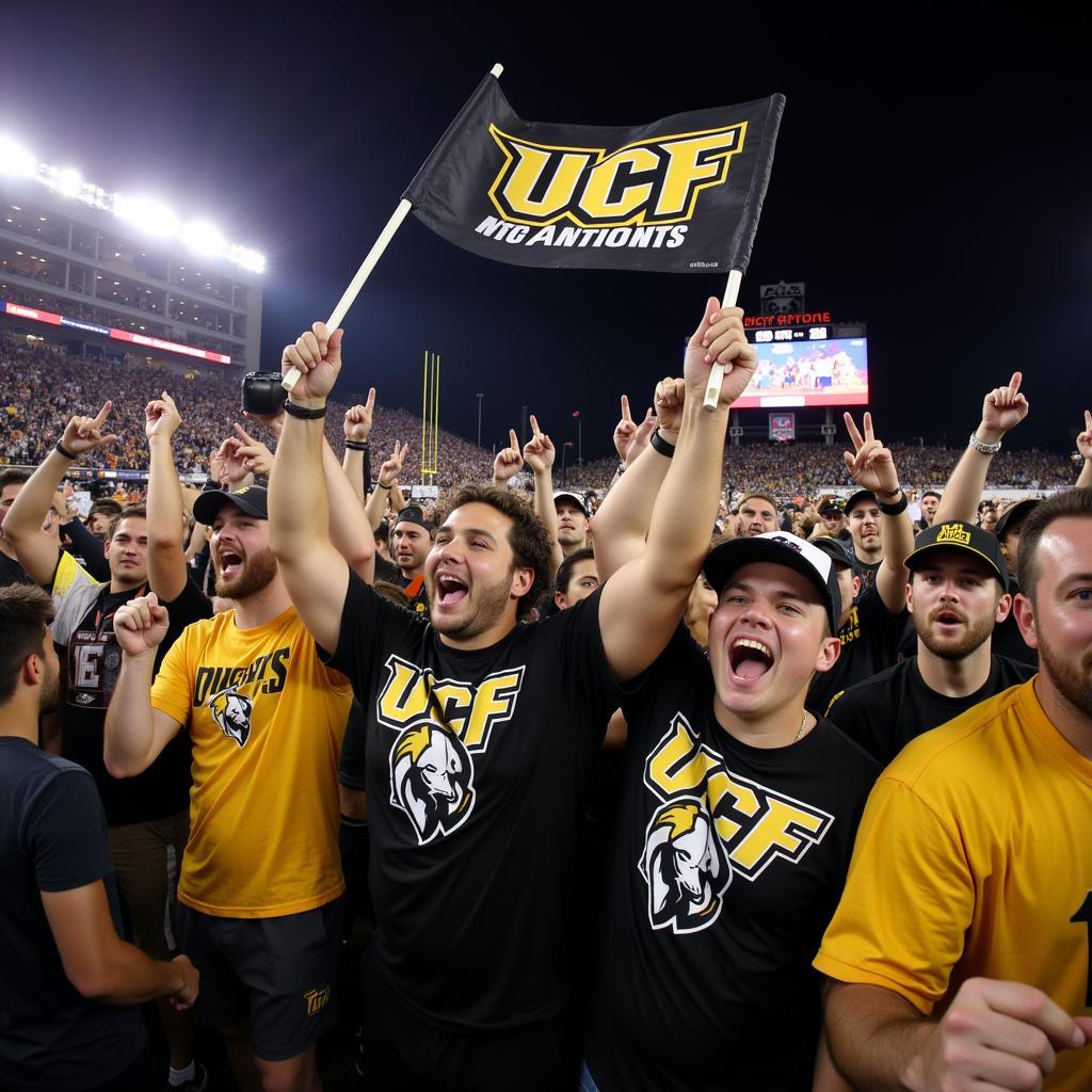 Người hâm mộ UCF Knights ăn mừng chiến thắng