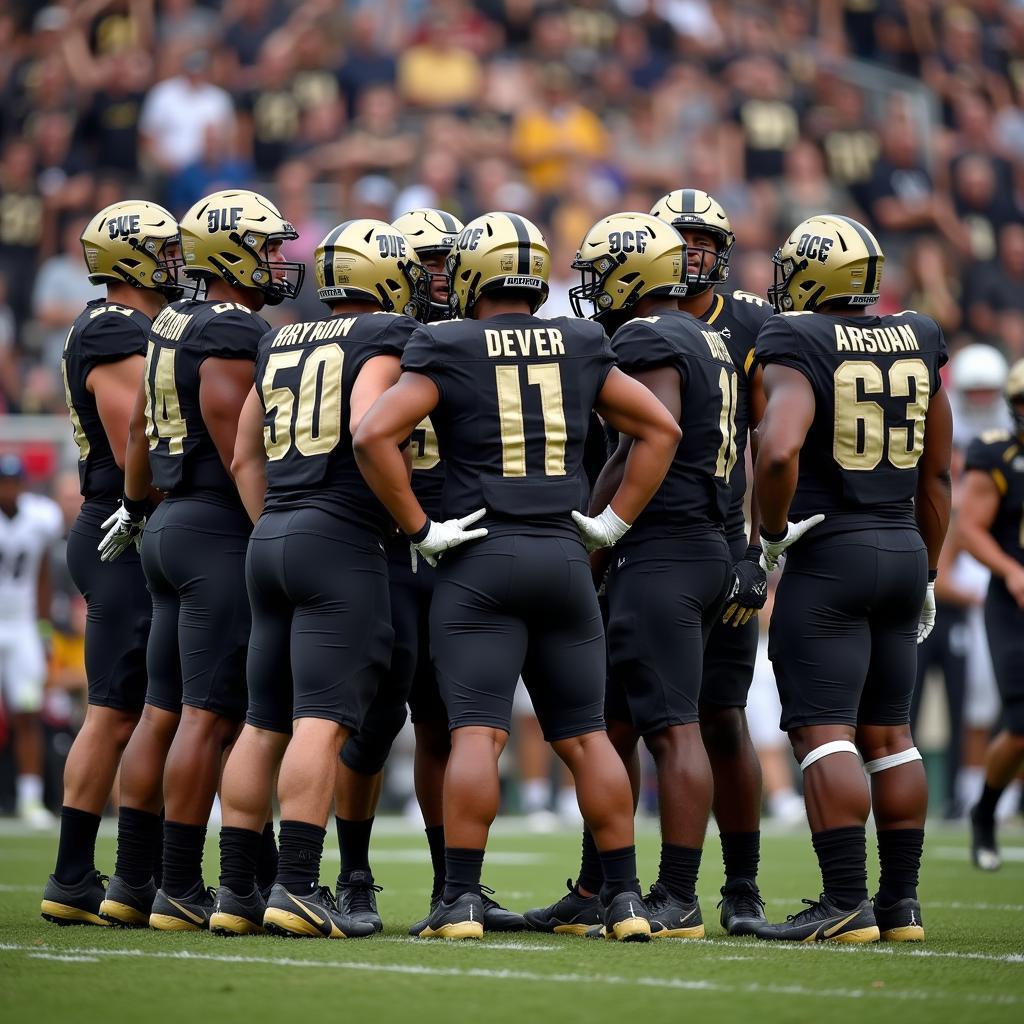 UCF Knights Football Team on the Field