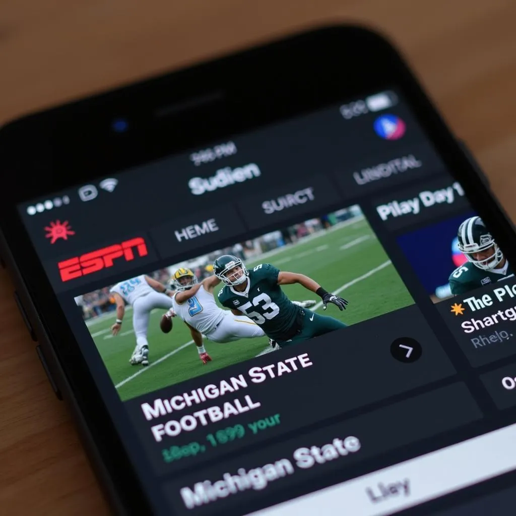 ESPN App Live Streaming Michigan State Football