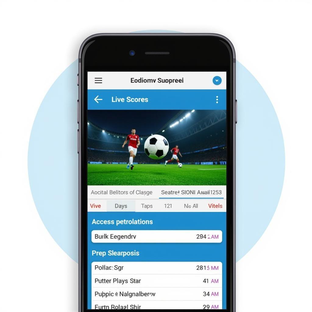 Ứng dụng Football 365 Live Score APK trên điện thoại