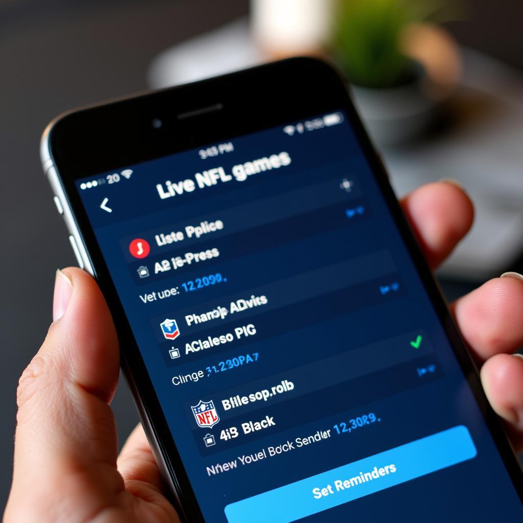 Sports App for Live NFL Football Games