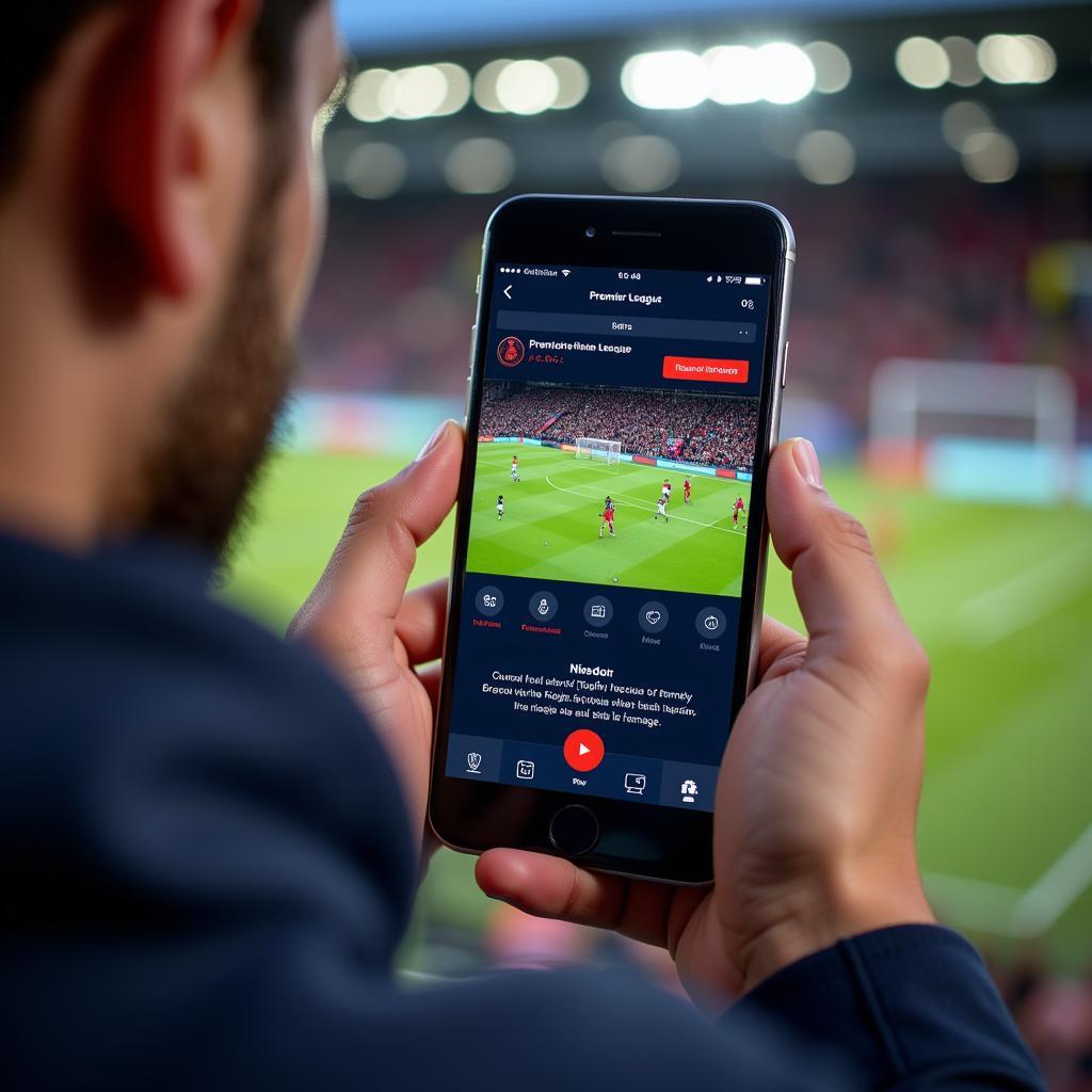 Live Football Streaming App on Smartphone