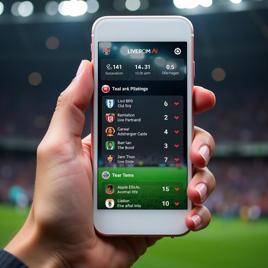 Live football streaming app on phone