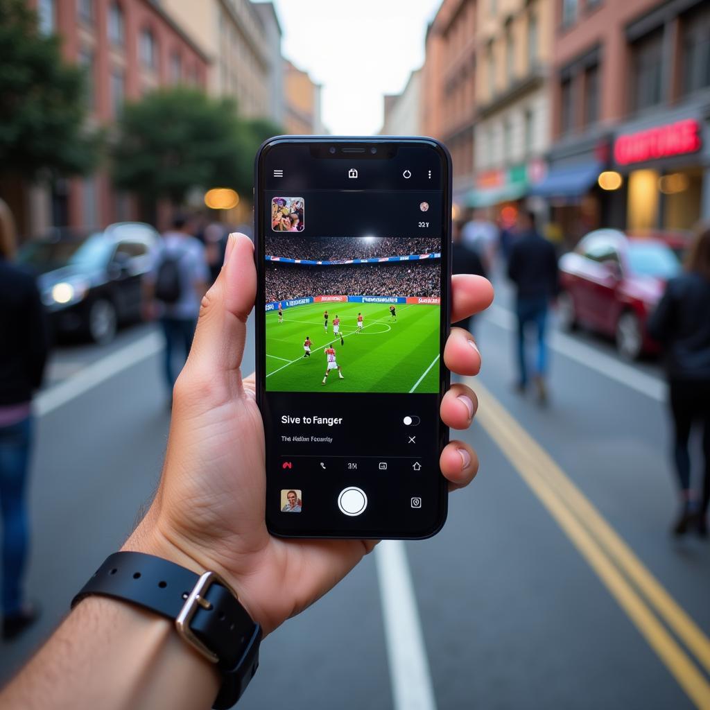 Live Football Streaming App on Smartphone