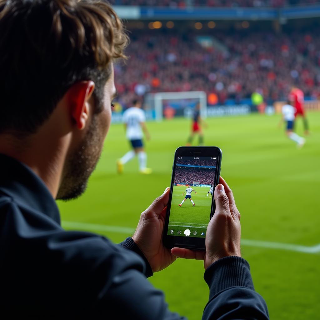 Streaming football on mobile phone