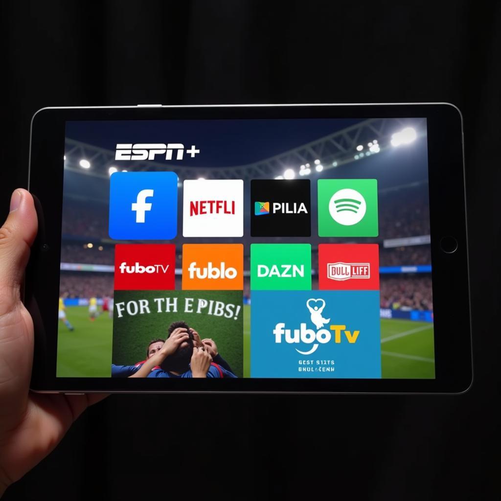 Best live football streaming apps on a tablet.