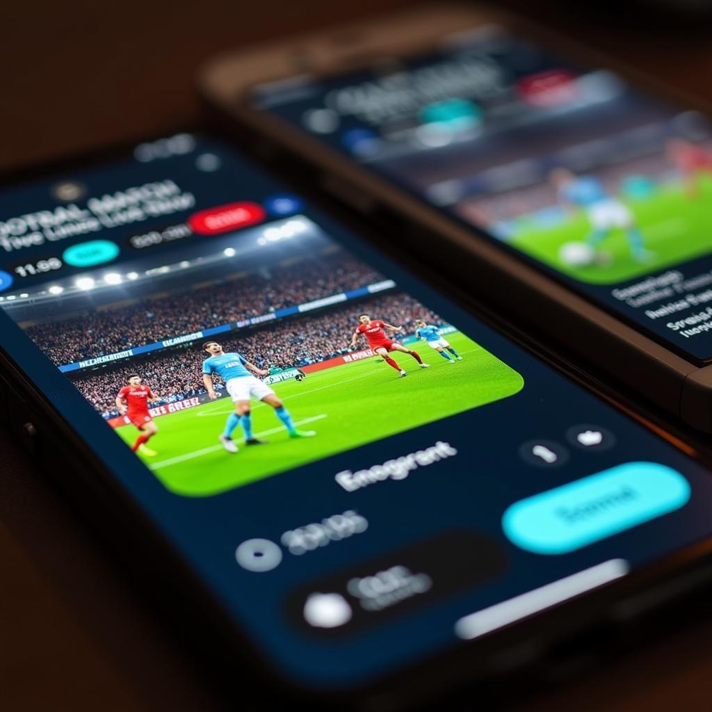 Smartphone app streaming live football