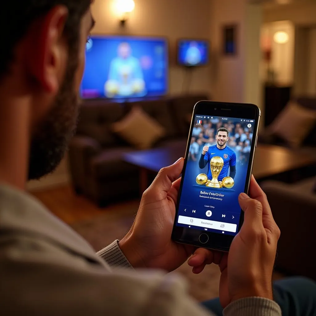 Mobile app live streaming France Football Ballon d'Or ceremony