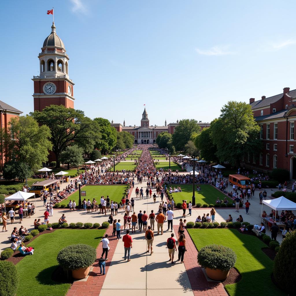 University of Texas Campus on Game Day